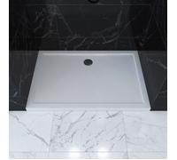 RECEVEUR DE DOUCHE A POSER EXTRA-PLAT ACRYLIQUE BLANC RECTANGLE -120x90cm