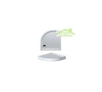 Receveur de douche acrylique quadrant RIHO DAVOS 285 100x100x4,5 cm avec pieds et tablier-Sans siphon--