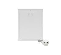Receveur de douche antidérapant 100 x 80 VILLEROY ET BOCH Lifetime Plus céramique blanc + Bonde blanc