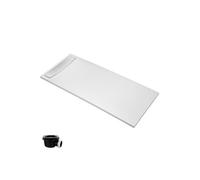 Receveur de douche antidérapant 120 x 80 Flight Neus acrylique rectangle blanc + bonde + capot