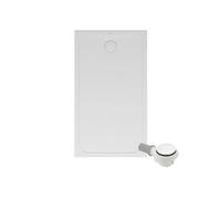 Receveur de douche antidérapant 120 x 80 VILLEROY ET BOCH Lifetime Plus Cerasoft céramique blanc + Bonde blanc