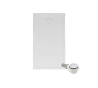 Receveur de douche antidérapant 140 x 80 VILLEROY ET BOCH Lifetime Plus Cerasoft céramique blanc + Bonde chromé