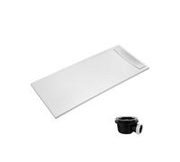 Receveur de douche antidérapant 160 x 80 Flight Neus acrylique rectangle blanc + bonde + capot