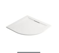 Receveur de douche antidérapant 80 x 80 JACOB DELAFON Flight Pure quart de rond blanc