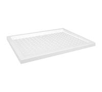 Receveur de douche antidérapant blanc 80 x 100 x 4 cm ABS avec seuil bas - Résistant aux rayures et à la saleté - Pour douche sans barrière