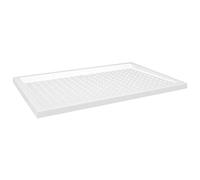 Receveur de douche antidérapant blanc 80 x 120 x 4 cm ABS avec seuil bas antidérapant Receveur de douche plat plat pour douche sans barrière Rénovation de salle de bain