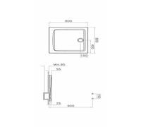 Receveur de douche ARKITEKT carré 80 x 80 cm antidérapant VITRA 5805L003M0578
