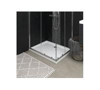 Bac de Douche avec Points Antidérapants Blanc 90x70x4 cm ABS
