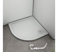 Receveur de douche blanc 80x80cm,extra-plat,gel coat,1/4 de cercle bac à douche avec bonde de douche