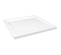 Receveur de douche carré - 90x90x4 cm - ABS renforcé fibre de verre - Blanc - Seuil bas - Résistant aux rayures