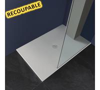 Receveur de douche céramique recoupable blanc coton 180x90 - CRISTINA ONDYNA SOL18090CT