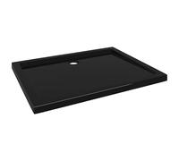 Receveur de douche en ABS renforcé en fibre de verre 70 x 90 cm, rectangulaire et noir, durable et facile d'entretien, pour cabines de douche modernes