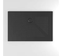 Kiamami Valentina - Receveur de Douche Mince 100x80 céramique Noir Mat
