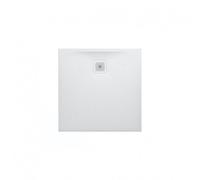 Receveur de douche en gel coat Marbond, extra-plat, carré, évacuation sur le côté 80x80, Blanc mat (H2109500000001)