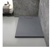 RECEVEUR DE DOUCHE EN RÉSINE GRIS ARDOISE 80X120 CM EFFET PIERRE | MART