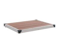 vidaXL Receveur de douche extérieur WPC Inox 80x62 cm Marron