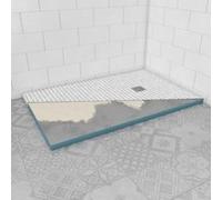 Receveur de douche extra-plat à carreler 90 x 140 cm, bonde centrale, Galedo Showerplate