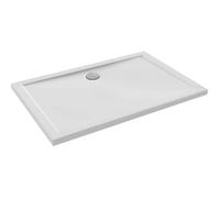 Receveur de douche 120 x 80 Gaspard extra-plat céramique bonde centrée sur la longueur