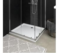 Receveur de douche extra plat rectangulaire AKOZON - ABS Blanc 80x90 cm - Seuil bas - Fond anti-dérapant