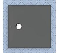 Geberit Surface de douche intégrée CleanFloor30 80x80cm voile d'étanchéité graphite mat
