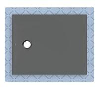 Geberit Receveur de douche CleanFloor30 551004DM1, affleurant au sol, 100 x 80 cm, graphite mat