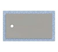 Geberit Receveur de douche CleanFloor30 – intégré avec voile d'étanchéité – 150×80 cm gris mat