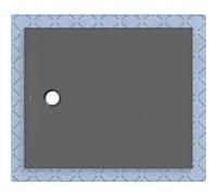 Geberit Receveur de douche CleanFloor30 intégré 120x100 cm voile d'étanchéité graphite mat 551022DM1