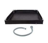Receveur de douche - Grand receveur de douche portable 80 x 80 x 10 cm | Base légère et pliable | Plateau de bain avec tube de drainage pour adultes, voyage, aventure, escalade, randonnée, extérieur