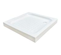 Receveur de douche ONDEE CERA 90x90x10cm - Picots Antidérapants - Grès émaillé - Blanc