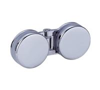 Receveur de douche/paroi de lavabo en verre sans cadre, porte de douche pivotante à 180°, charnières, accessoires en alliage de zinc for salle de bain(Double)