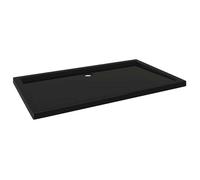 Receveur de douche rectangulaire - 70x120x4 cm - Noir - ABS renforcé fibre de verre - Seuil bas - Résistant aux rayures