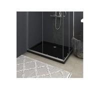 Receveur de Douche Rectangulaire ABS Noir 80x110 cm Base Salle de Bain vidaXL
