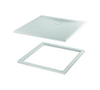Receveur de Douche Rectangulaire Bette Floor Side Avec Support Minimum GlazePlus 1100x900x35mm Neige