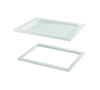 Receveur de douche rectangulaire Bette Ultra avec support de baignoire minimum, 1400x800x35mm, émail Plus, 5804, Coloris: Blanc - 5804-000PLUS,T1