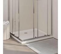 Receveur de douche rectangulaire en ABS, blanc, 80 x 90 cm, avec seuil bas, renforcé en fibre de verre, pour installation au niveau du sol, sans obstacles dans la salle de bain, les zones humides