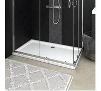 Receveur de douche rectangulaire VIDAXL - Blanc - 70x120 cm - Seuil bas - Fond anti-dérapant