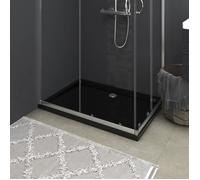 Receveur de douche rectangulaire - VIDAXL - Noir - 80x110 cm - Seuil bas - Anti-dérapant