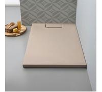 RECEVEUR DE DOUCHE RÉSINE 70X100 EFFET PIERRE BEIGE | MART