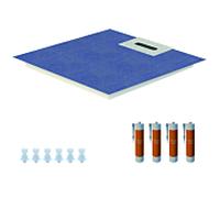 Receveur de douche Schedel Line Flow LI2KF601010 100 x 100 cm, pente unilatérale