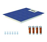 Receveur de douche Schedel Line Flow LI2KF901012 100 x 120 cm, pente unilatérale