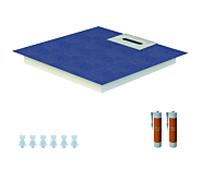 Receveur de douche Schedel Line Flow LI2KF908080 80 x 80 cm, pente unilatérale
