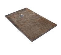 Receveur de douche - U-TILE - 120 x 90 cm Haute densité aspect pierre naturelle 902 avec grille excentrée