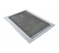 Receveur de douche - U-TILE - 120 x 90 cm Haute densité aspect pierre naturelle 904 avec grille excentrée