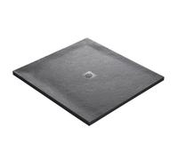 Receveur de douche - U-TILE - 90 x 90 cm Haute densité aspect pierre naturelle 925 avec grille centrée