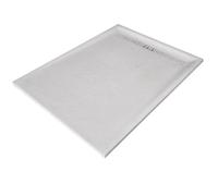 Receveur de douche - U-TILE - blanc 200 x 100 cm haute densité aspect ardoise - grille caniveau