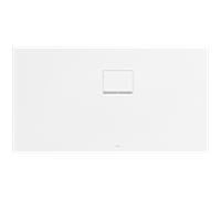 Squaro Infinity de douche UDQ1370SQI2RVRW 130 x 70 Villeroy und Boch 4 cm, Blanc pierre, installation en angle contre le mur