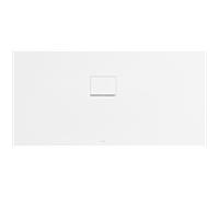 Receveur de Squaro Infinity UDQ1575SQI2LVRW 150 x 75 Villeroy und Boch 4 cm, Blanc pierre, pose d'angle contre le mur à gauche