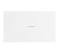 Receveur de douche Villeroy & Boch Squaro Infinity UDQ1590SQI2RVRW 150 x 90 x 4 cm, Blanc Pierre, installation en angle contre le mur