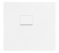 Receveur de douche Villeroy & Boch Squaro Infinity UDQ8075SQI2LVRW 80 x 75 x 4 cm, Blanc Pierre, pose en angle gauche contre le mur