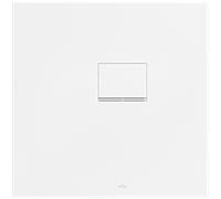 Receveur de douche Villeroy & Boch Squaro Infinity UDQ8080SQI1RVRW 80 x 80 x 4 cm, Blanc Pierre, installation en angle contre le mur